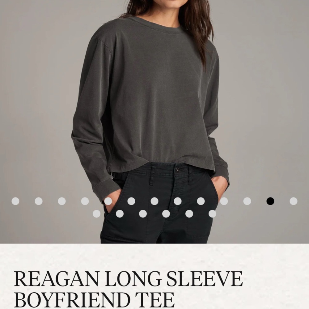 NWT Rowan Reagan Long-Sleeve Boyfriend Tee